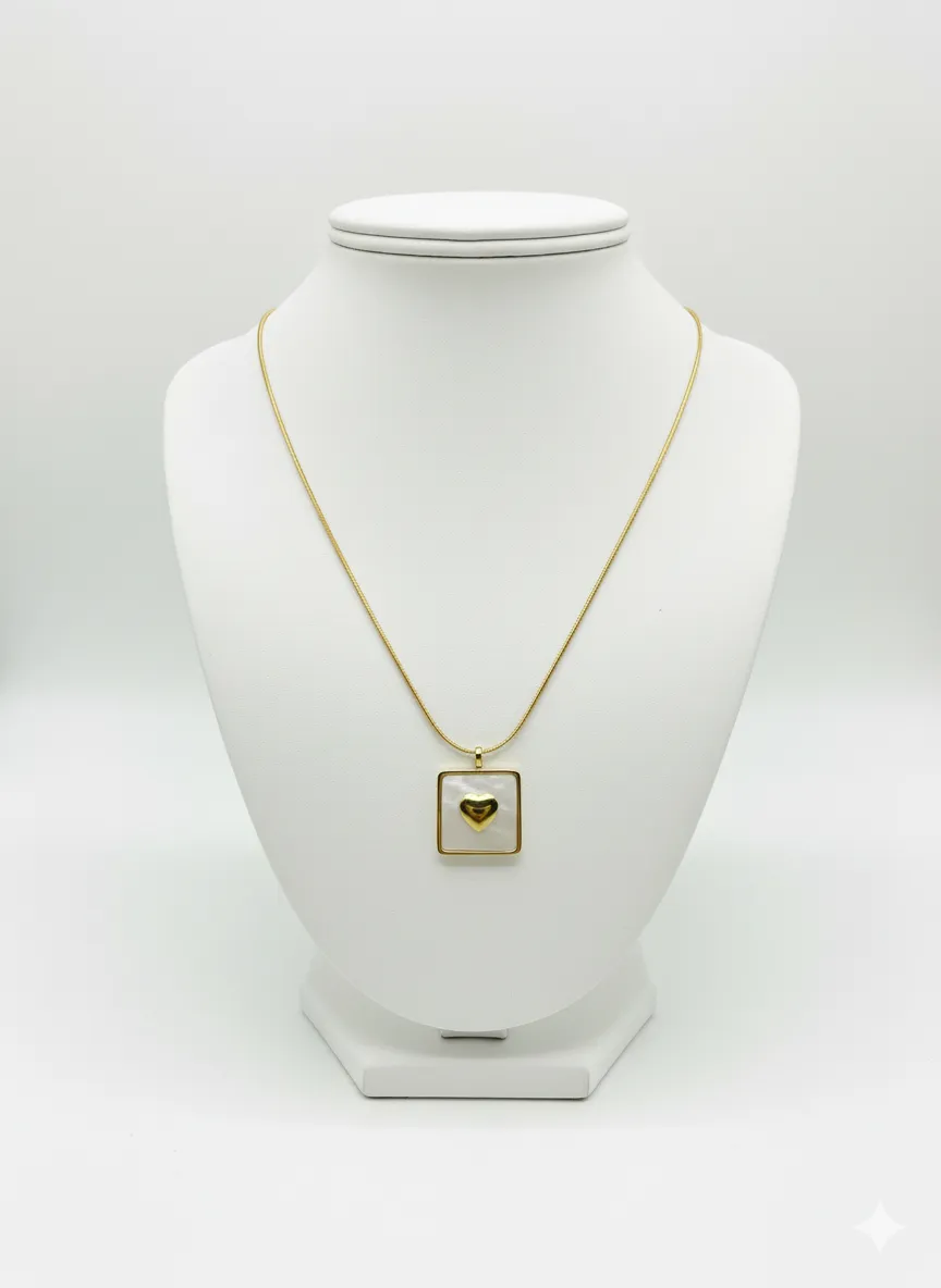 Enamal box heart chain